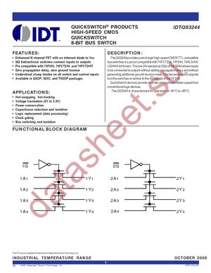 IDTQS3244SOG datasheet  